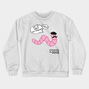 compost worm (french) Crewneck Sweatshirt